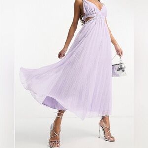 Elegant Lavender Maxi Dress